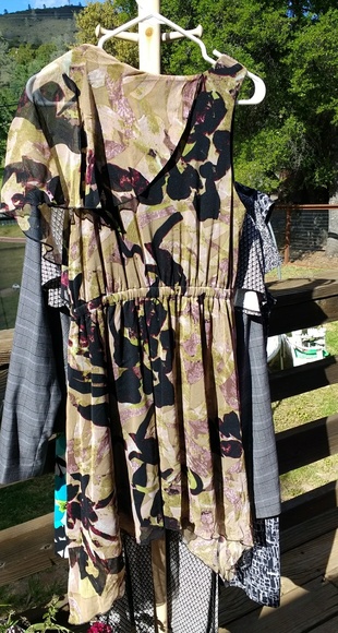 One sleeve asymmetrical hem top or mini dress - Picture 3 of 6